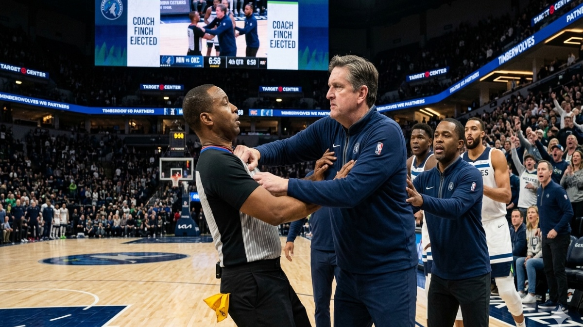 NBA playoff drama explodes: Chris Finch blasts referee Tony Brothers ...