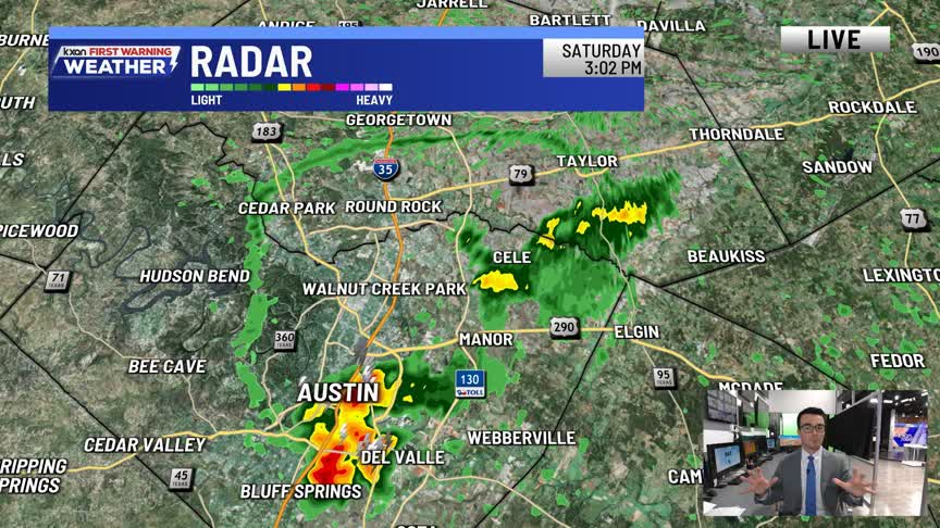 Strong thunderstorm moving through downtown Austin | KXAN radar check ...