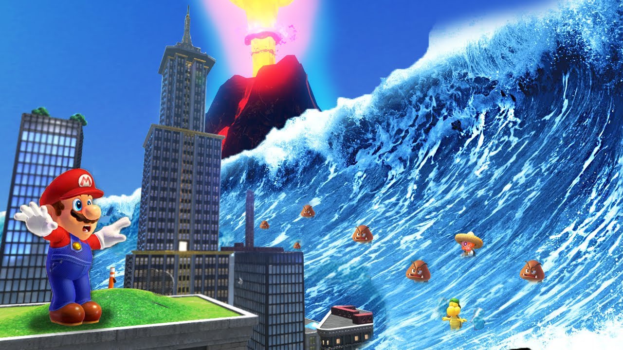 Watch Mario Odyssey get hit by natural disasters