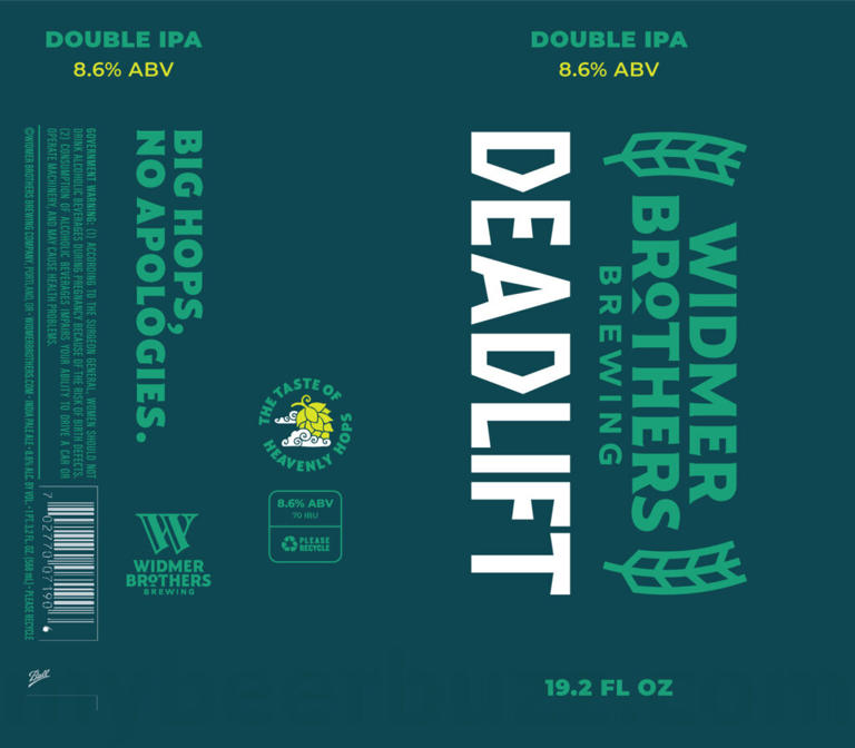 Widmer Brothers packaging updates continue with Deadlift 19.2-oz cans