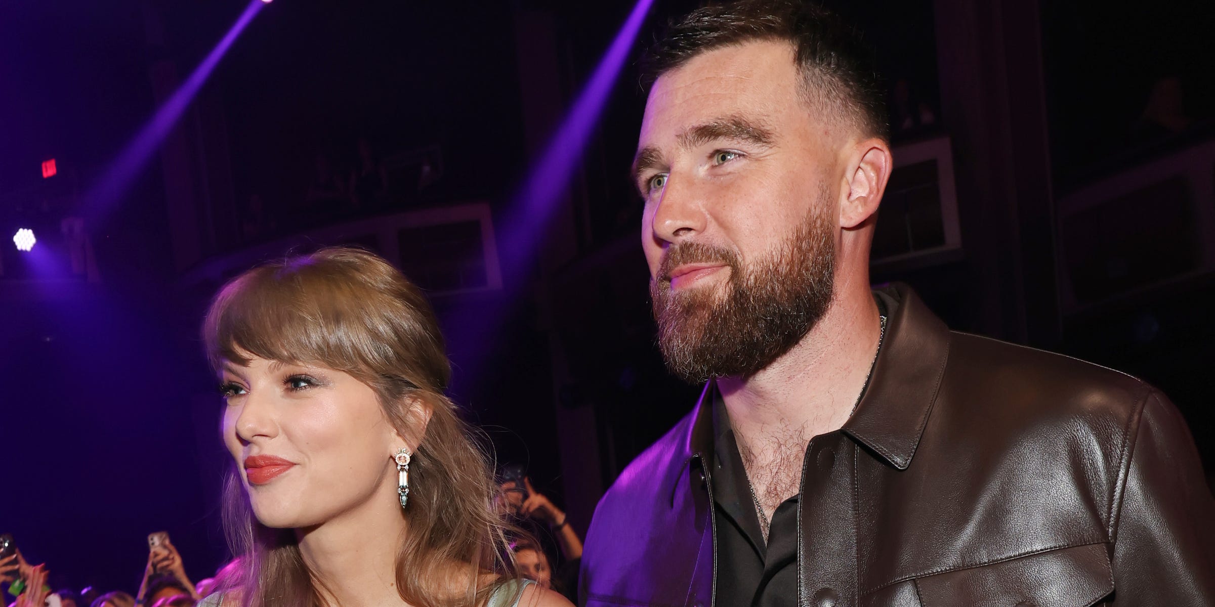 Taylor Swift wears black lace slip look on London date with Travis Kelce