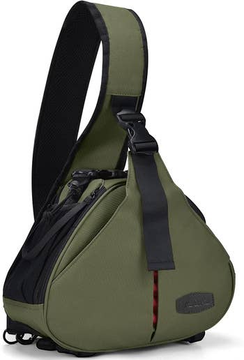 The camera bag in the color Green