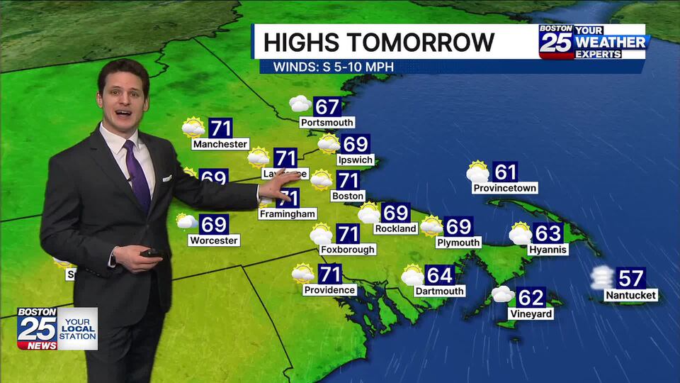 Boston 25 Saturday afternoon weather forecast