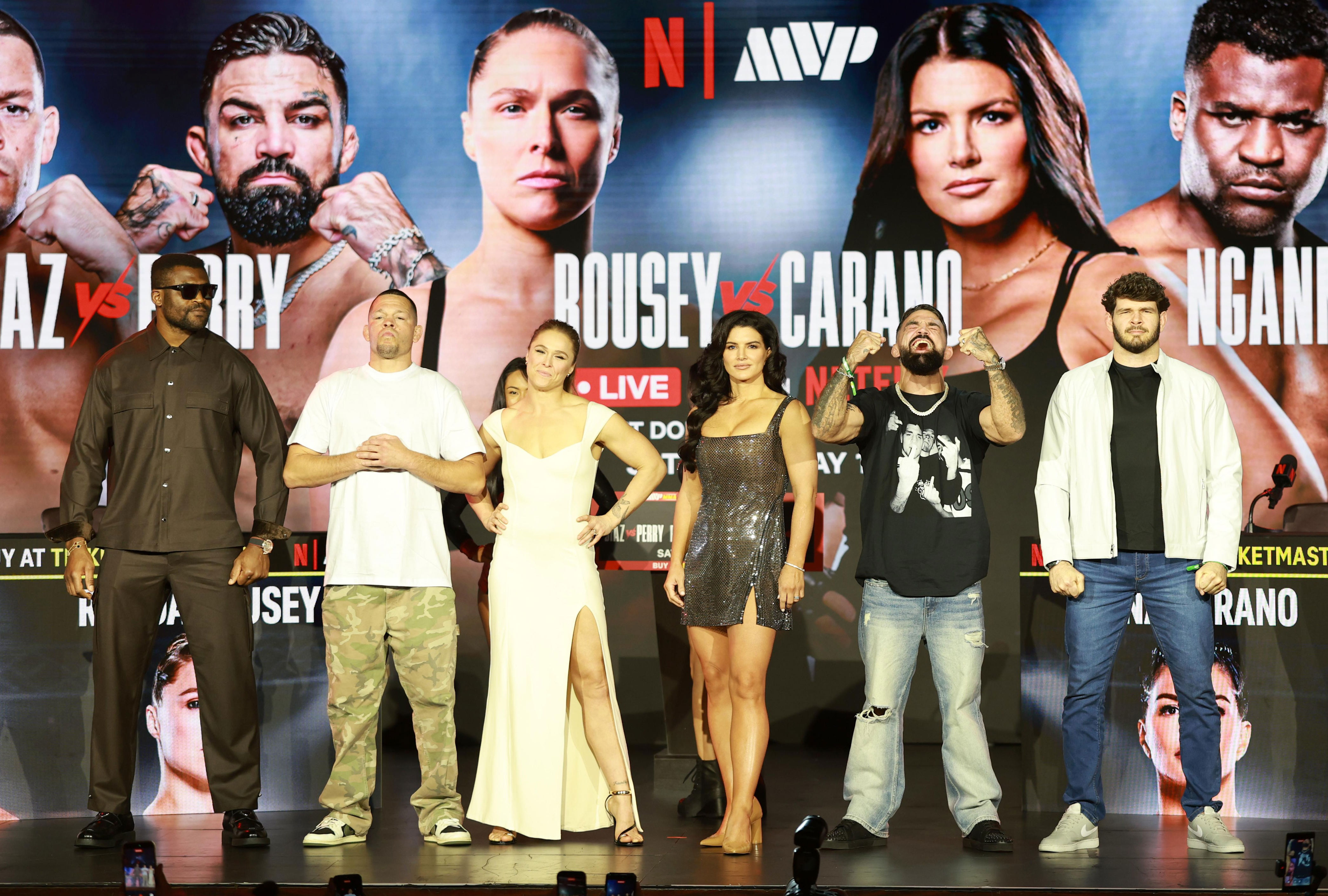 Time to panic? Rousey-Carano Netflix card suffers last-second shakeup ...