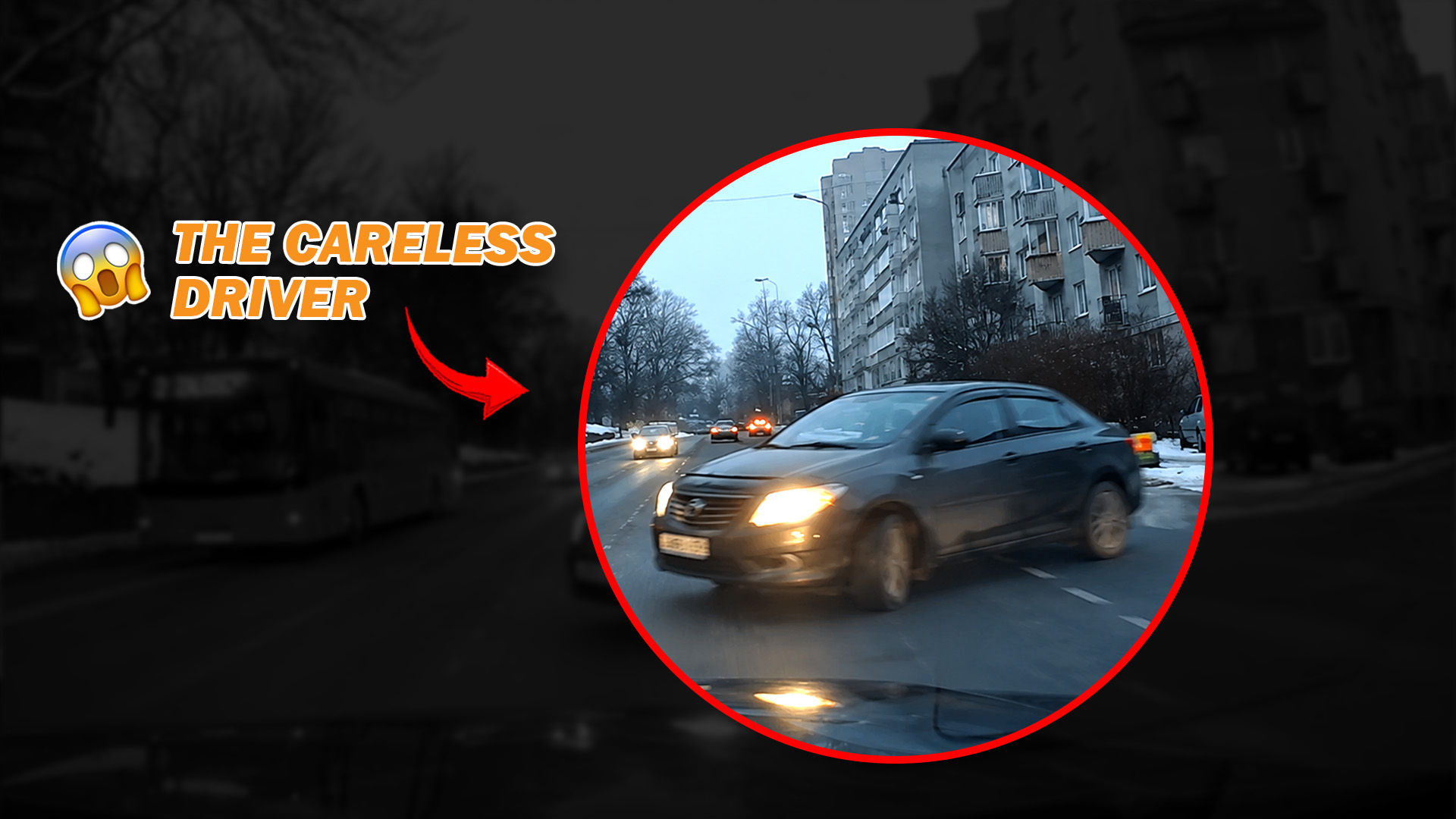 Careless driver causes an accident