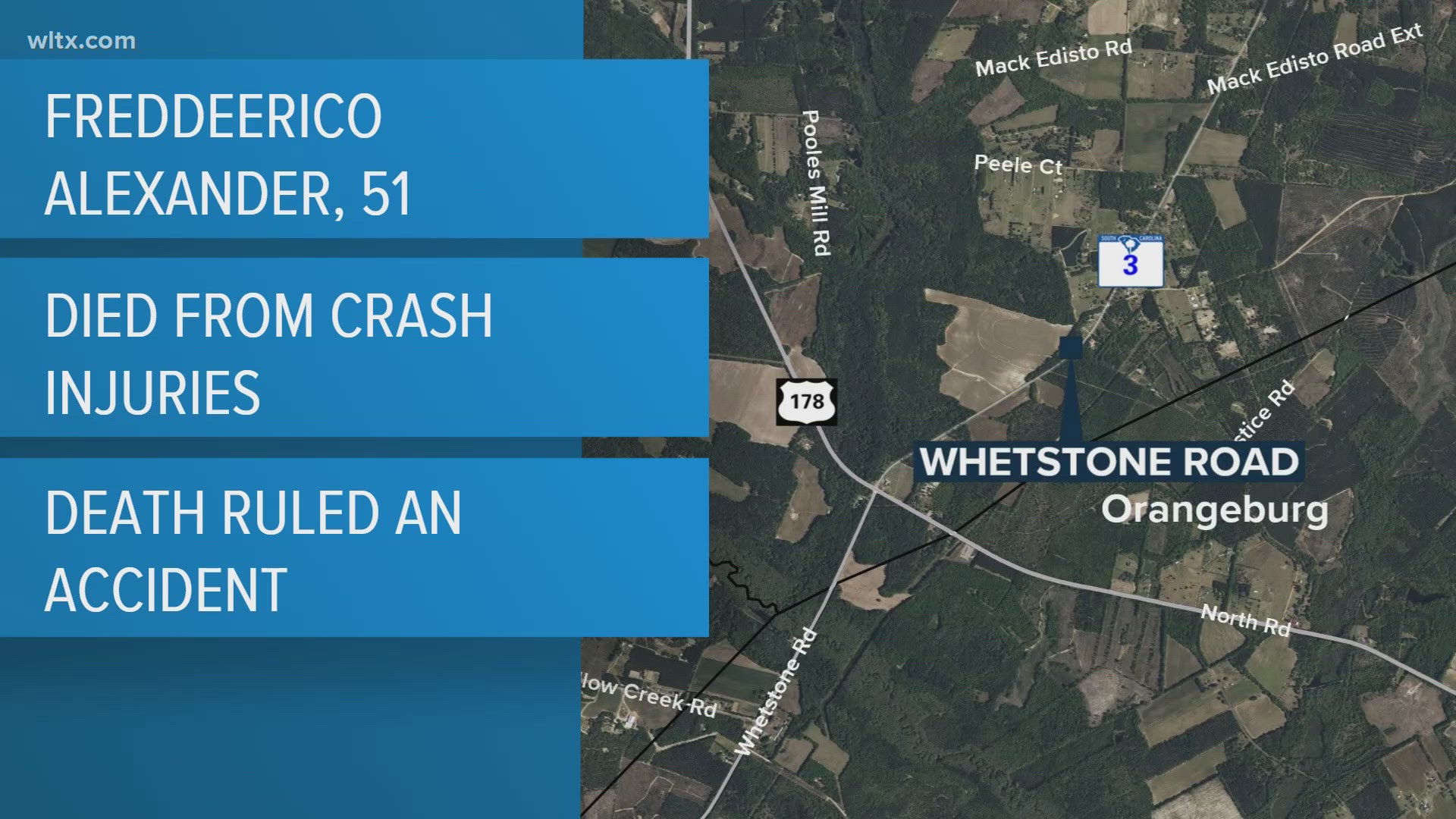 Coroner identifies box truck driver killed in Orangeburg County crash