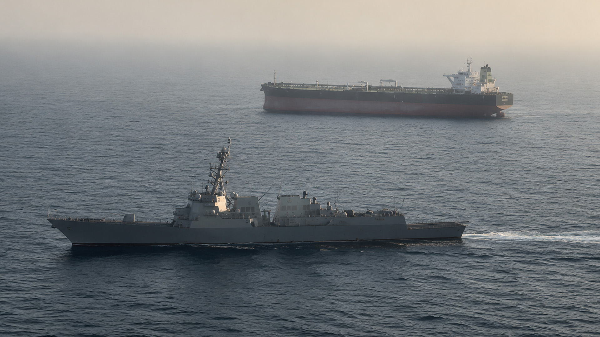 US Navy patrols waters during Iran blockade