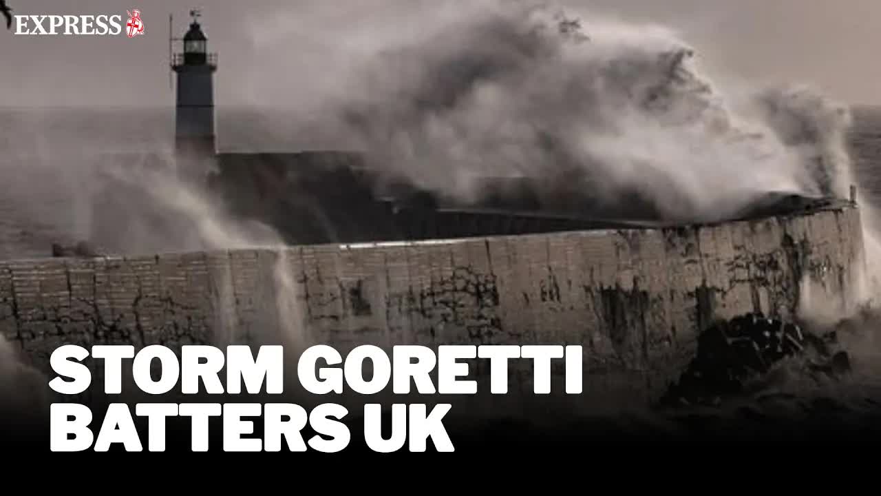 Storm Goretti's fury: Violent winds slam Cornwall coast