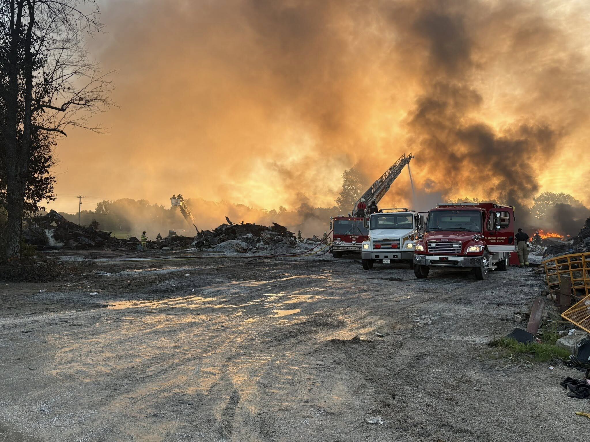 Massive factory fire almost fully extinguished after firefighters ...