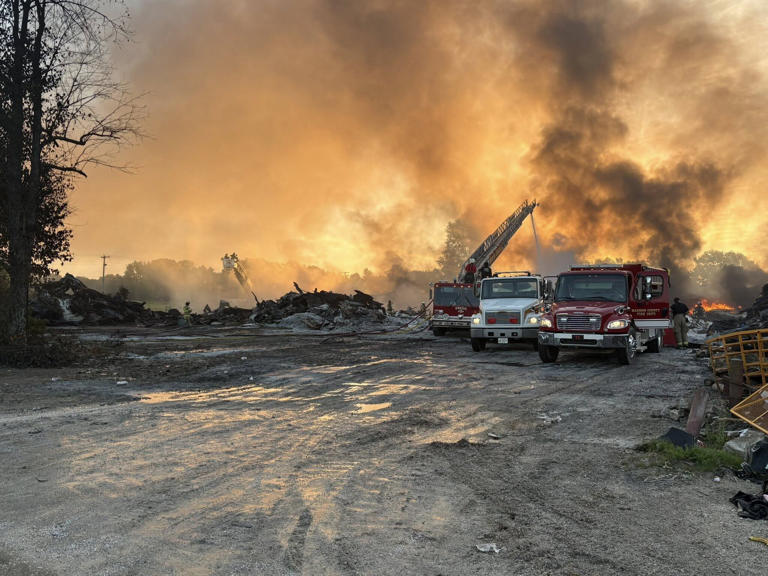 Massive factory fire almost fully extinguished after firefighters ...