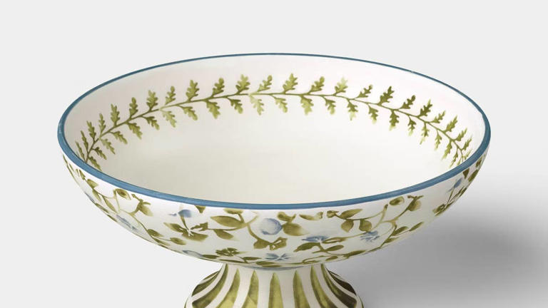Transform your home with Target's $30 floral ceramic footed bowl