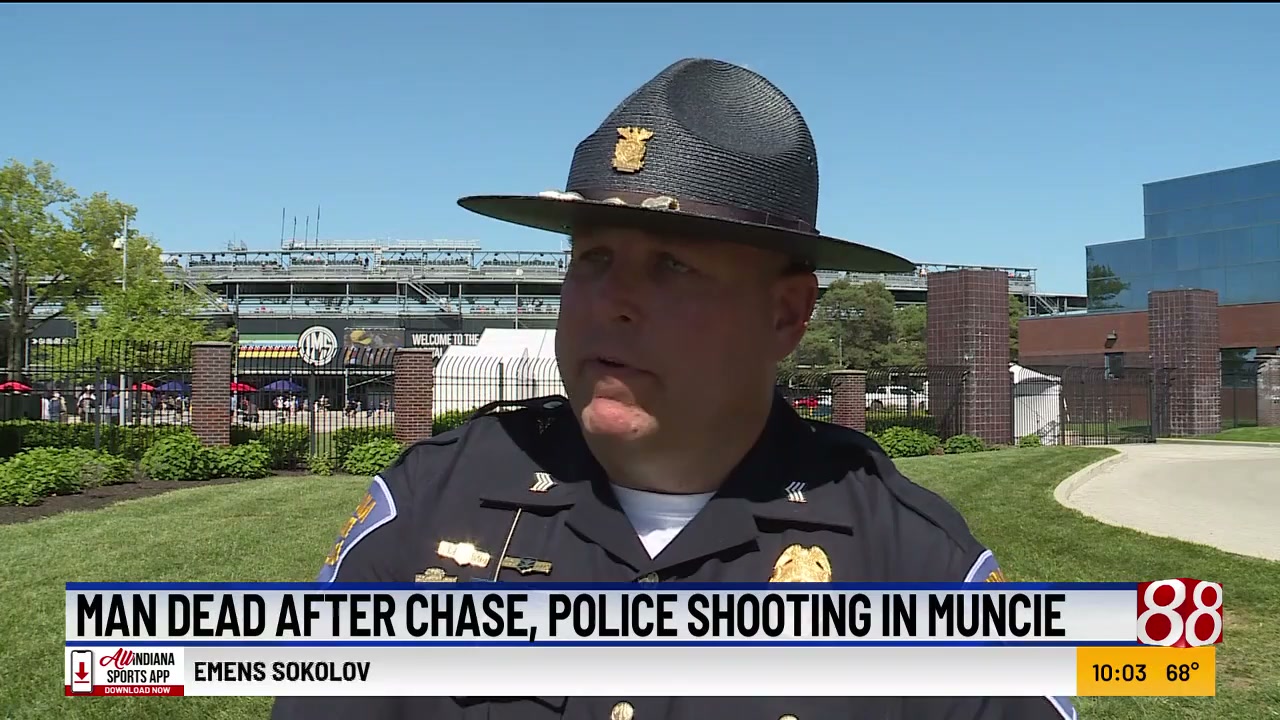 Man dead after chase, police shooting in Muncie