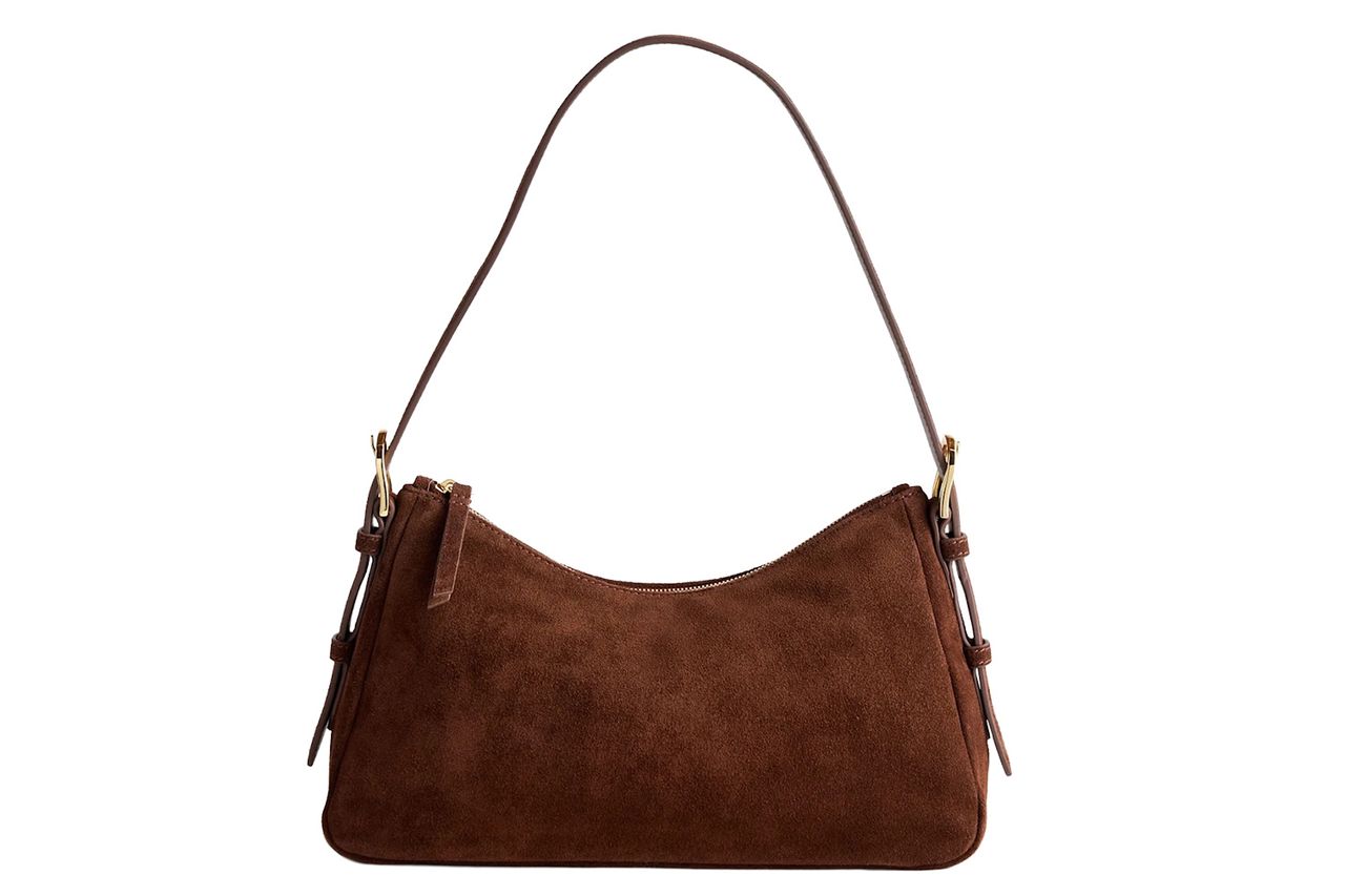 Quince Italian Suede Small Shoulder Bag