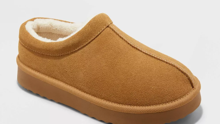 Target's genuine suede clog slippers are only $24