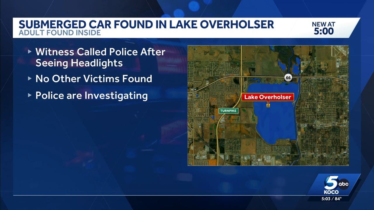 Body found inside submerged vehicle pulled from water in Oklahoma City