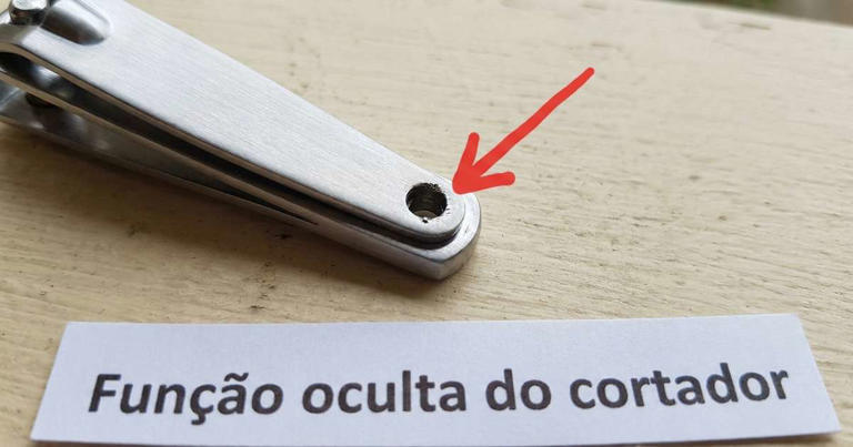 Para que serve o pequeno buraquinho na ponta do cortador de unhas
