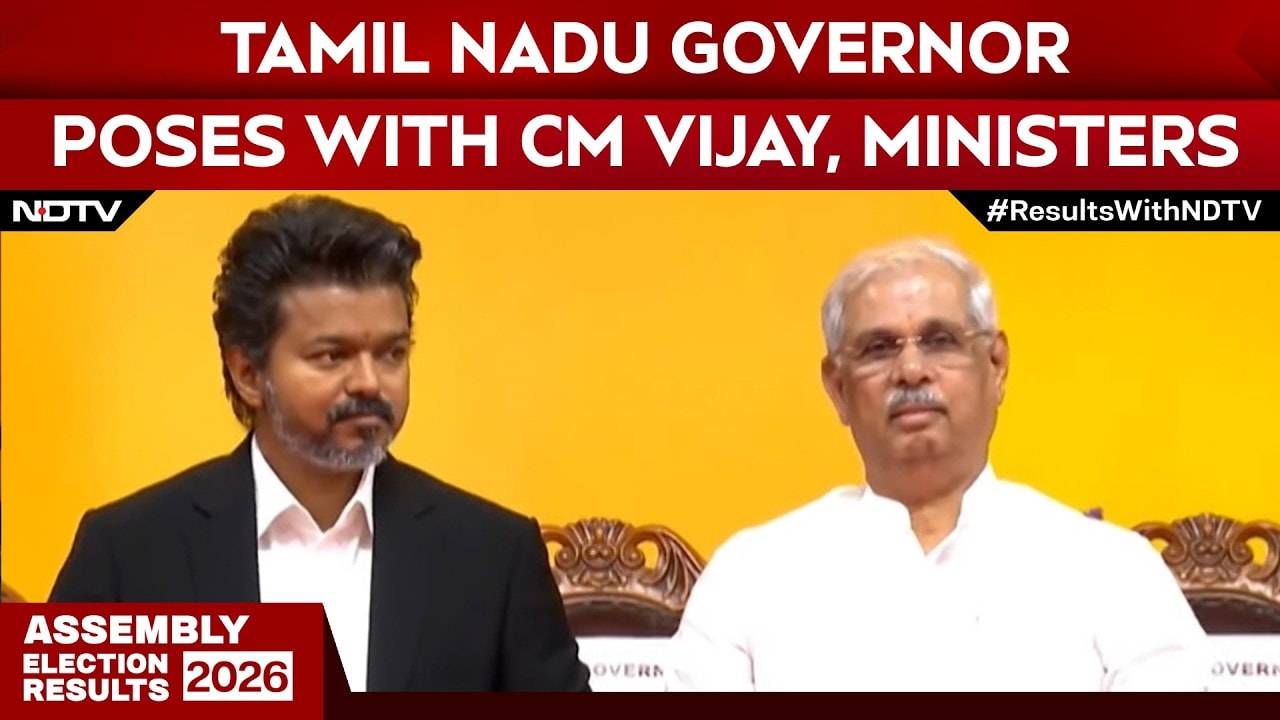 Vijay oath news | Tamil Nadu governor poses with CM Vijay, ministers ...