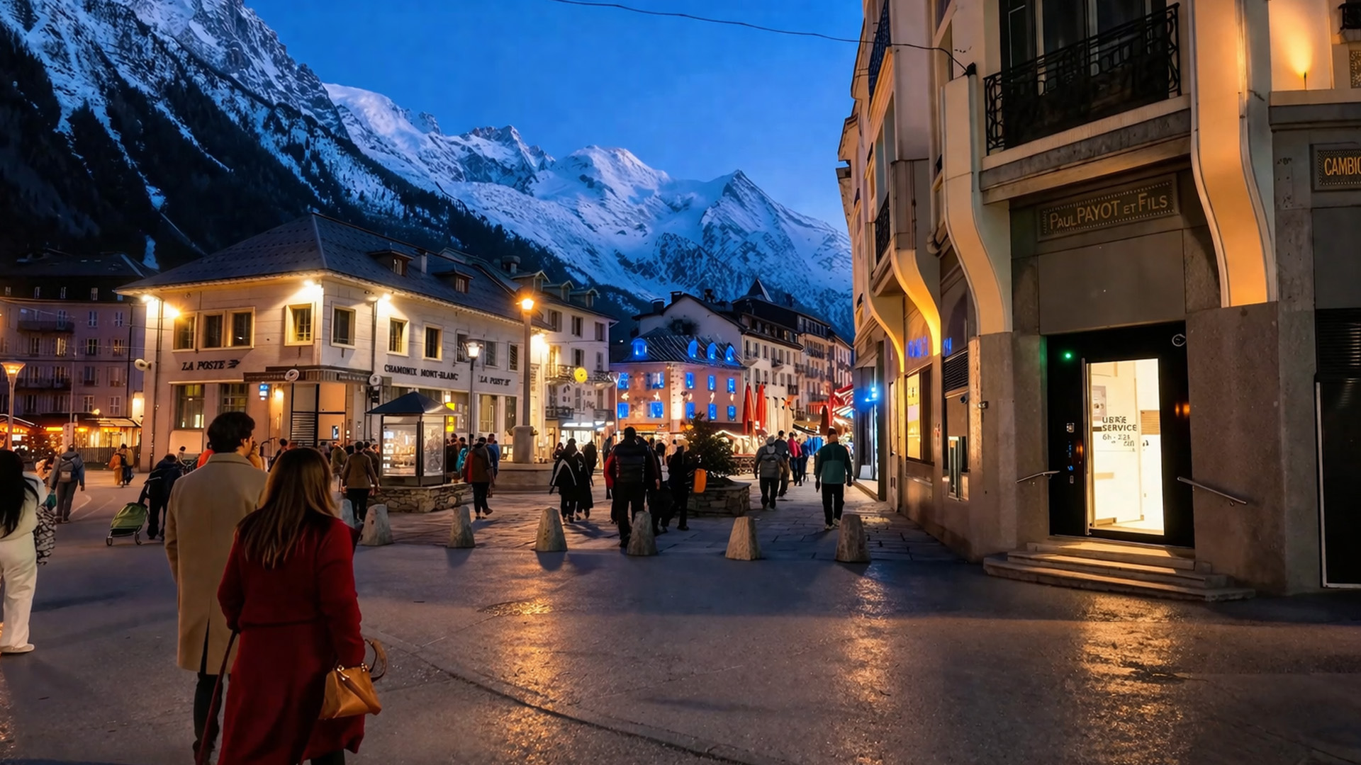 Njut av en mysig kväll i Chamonix Mont Blanc (4K)