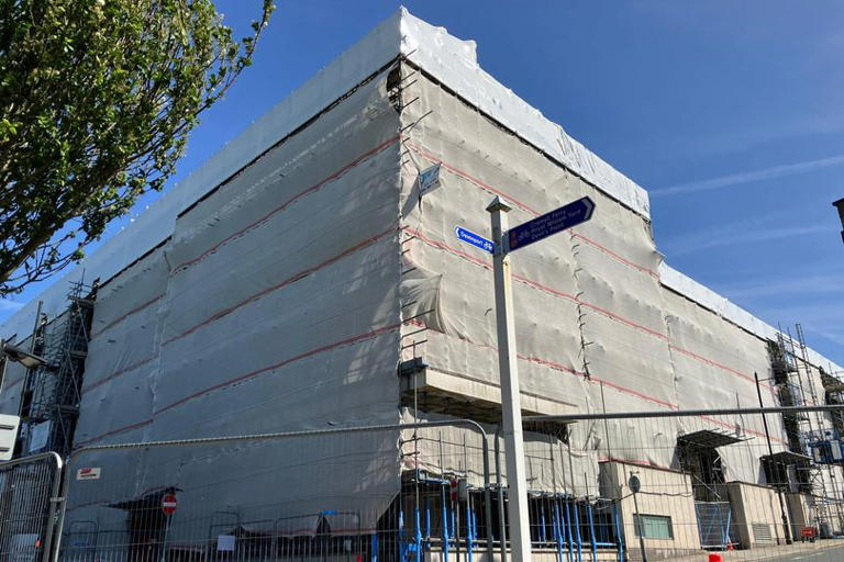 Work starts to shore up endangered Plymouth apartment block