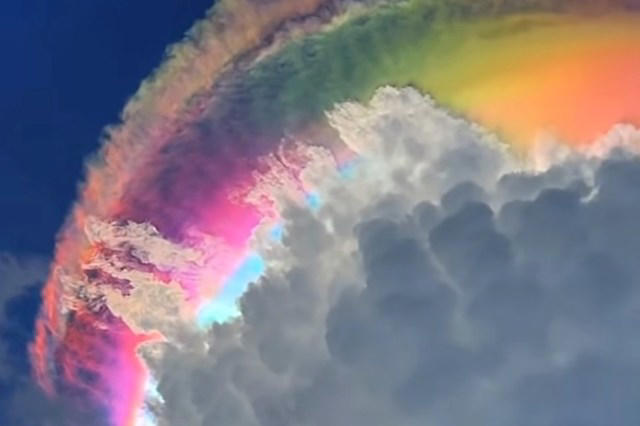 Vibrant rainbow clouds create rare, 'magical' meteorological phenomenon