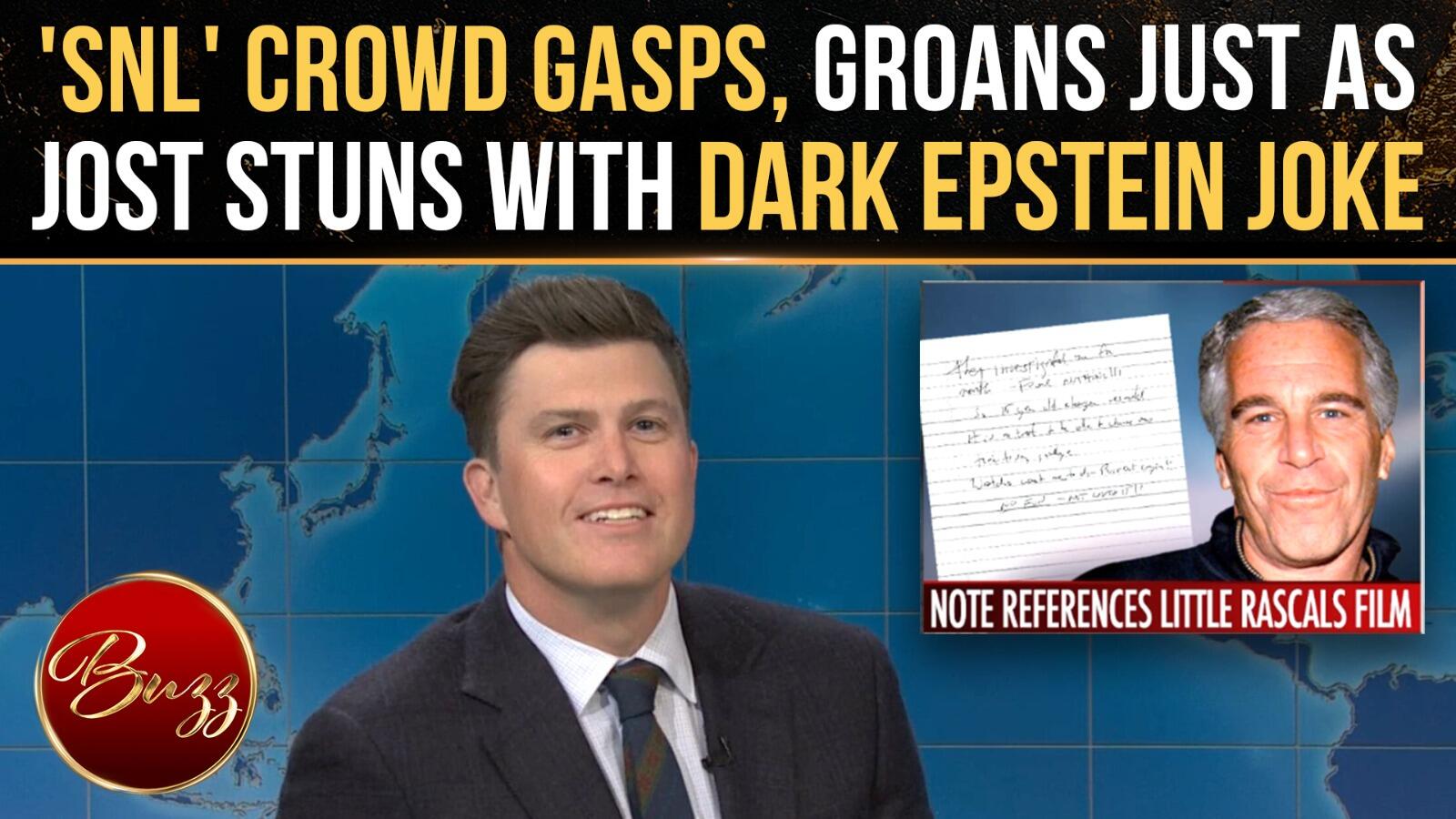 SNL crowd groans just as Colin Jost delivers dark Jeffrey Epstein joke
