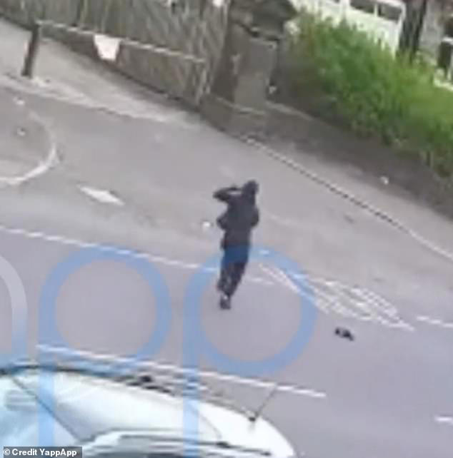 Moment 'teen on stolen motorbike' ploughs into car during police chase