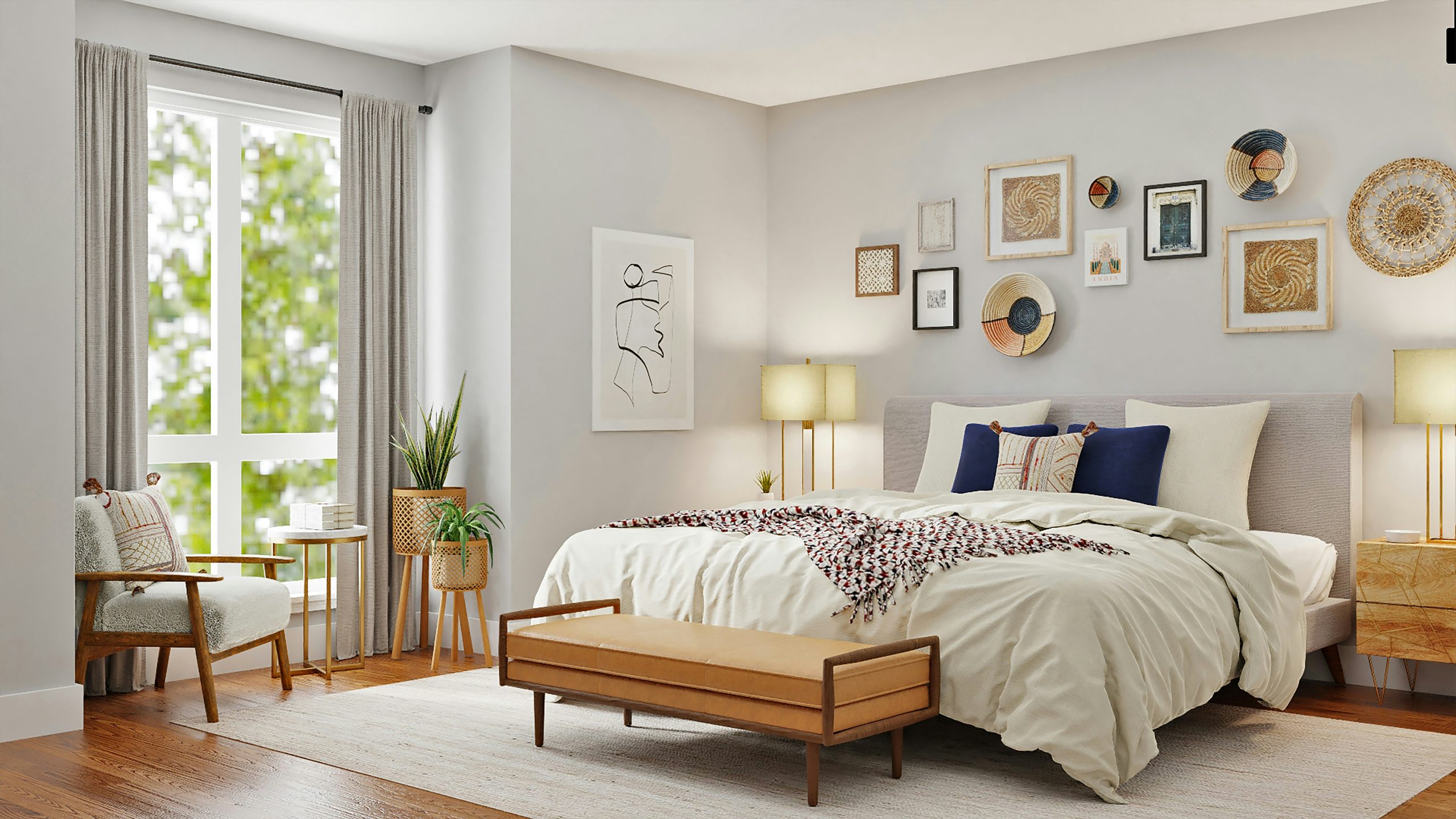 How to decorate a rental bedroom on a budget