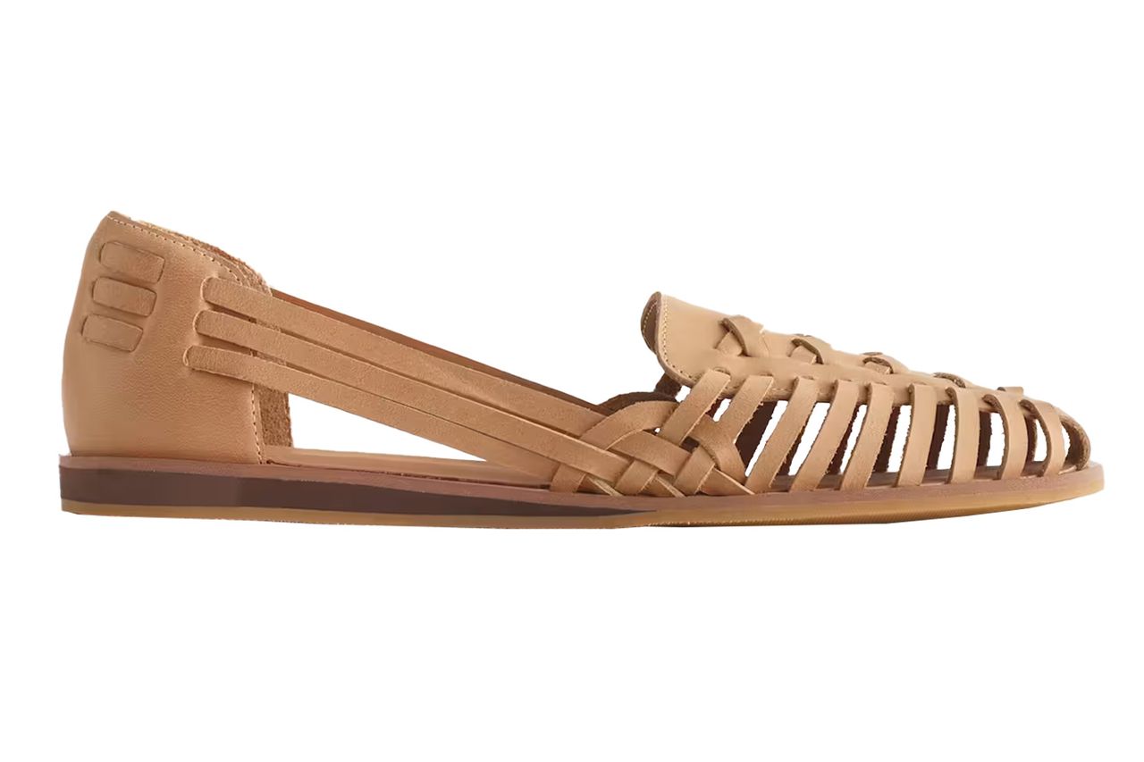 Leather Huarache Flat