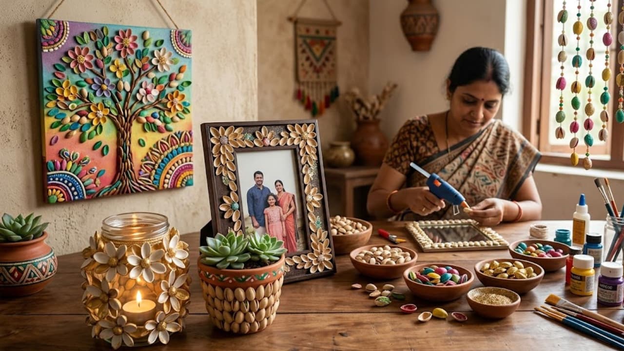 Pistachio shell crafts: Turn waste into stunning DIY home decor!