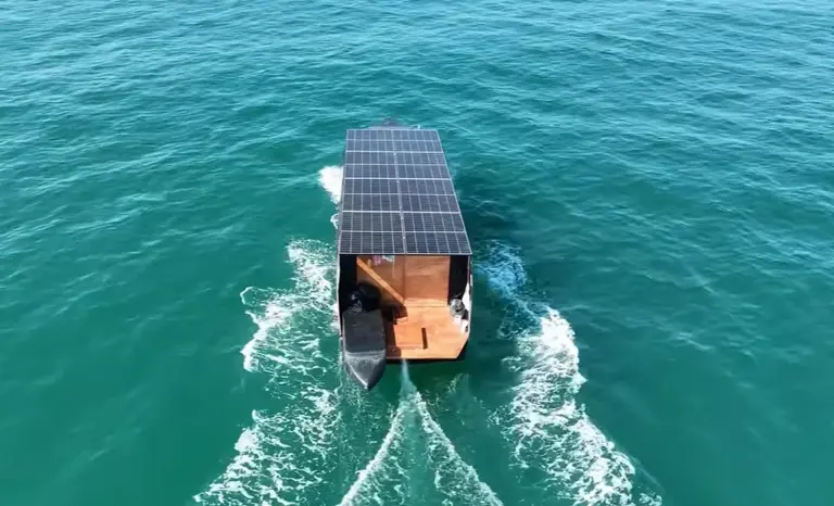 Man who built solar-powered yacht that can run forever tests its 30 kWh ...