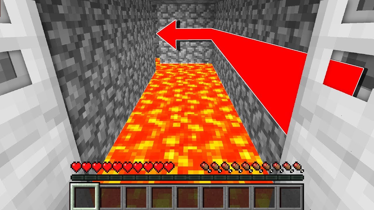 I built a lava maze trap in Minecraft