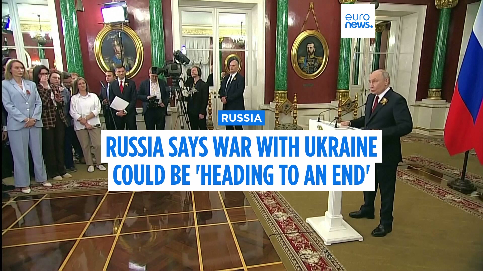 Putin claims war with Ukraine could be coming to an end