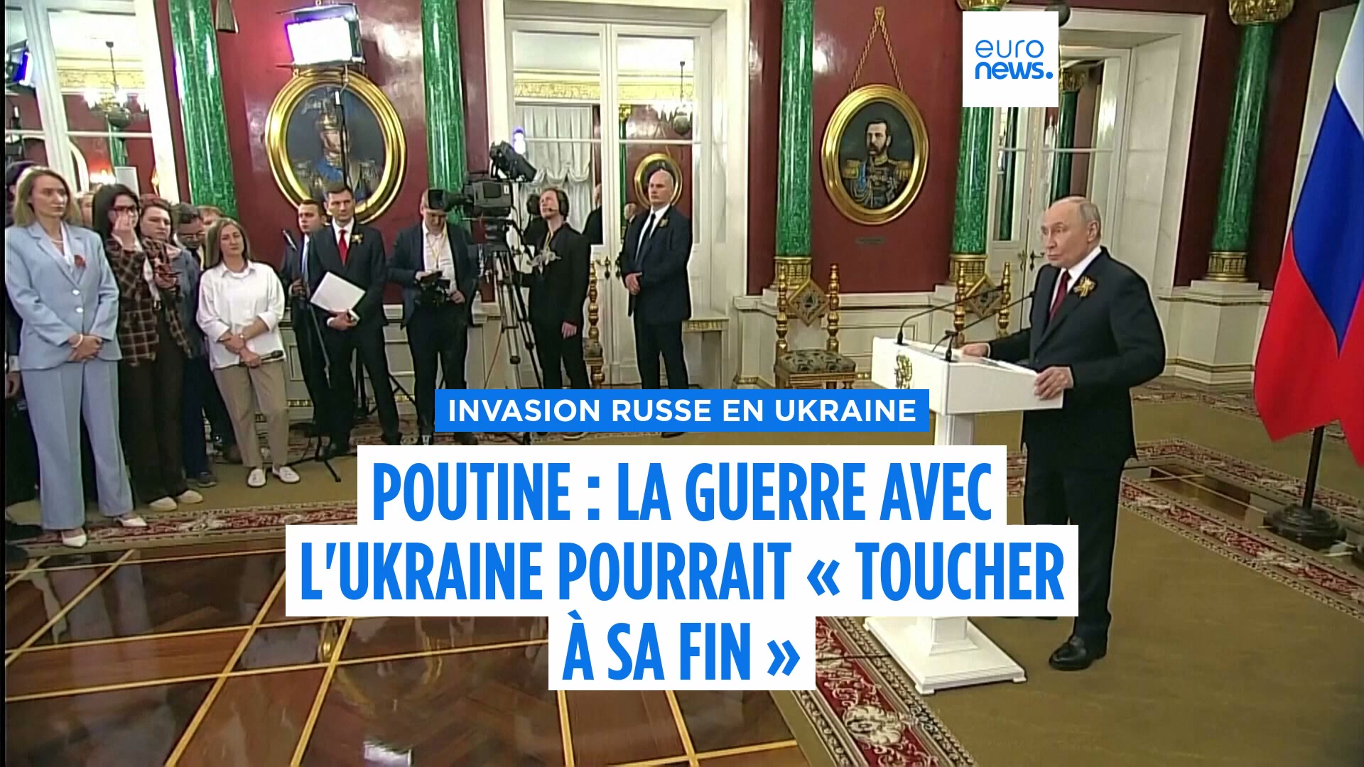 Poutine affirme que la guerre en Ukraine pourrait toucher à sa fin