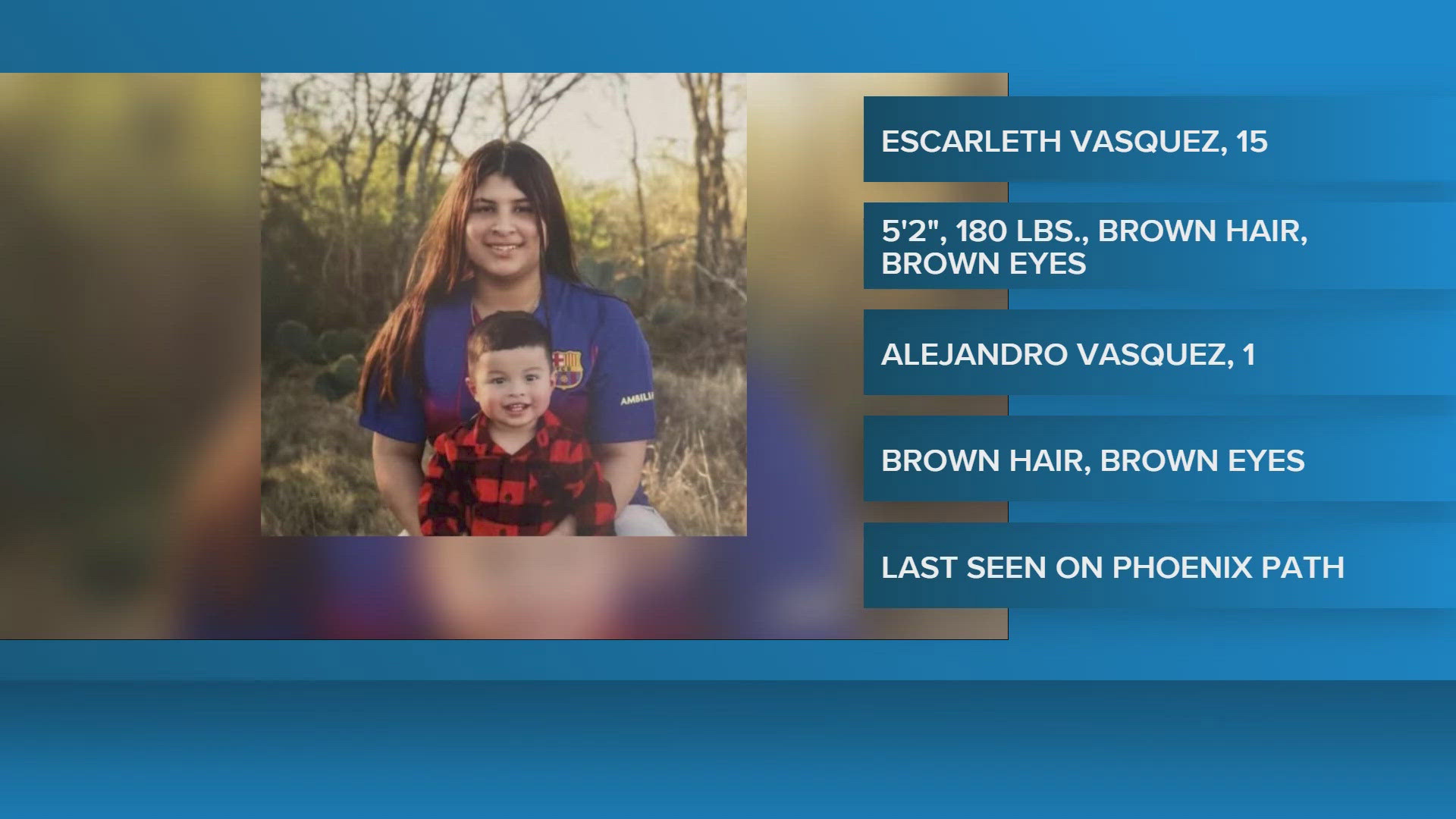 Bexar County deputies searching for missing 15-year-old girl and 1-year ...