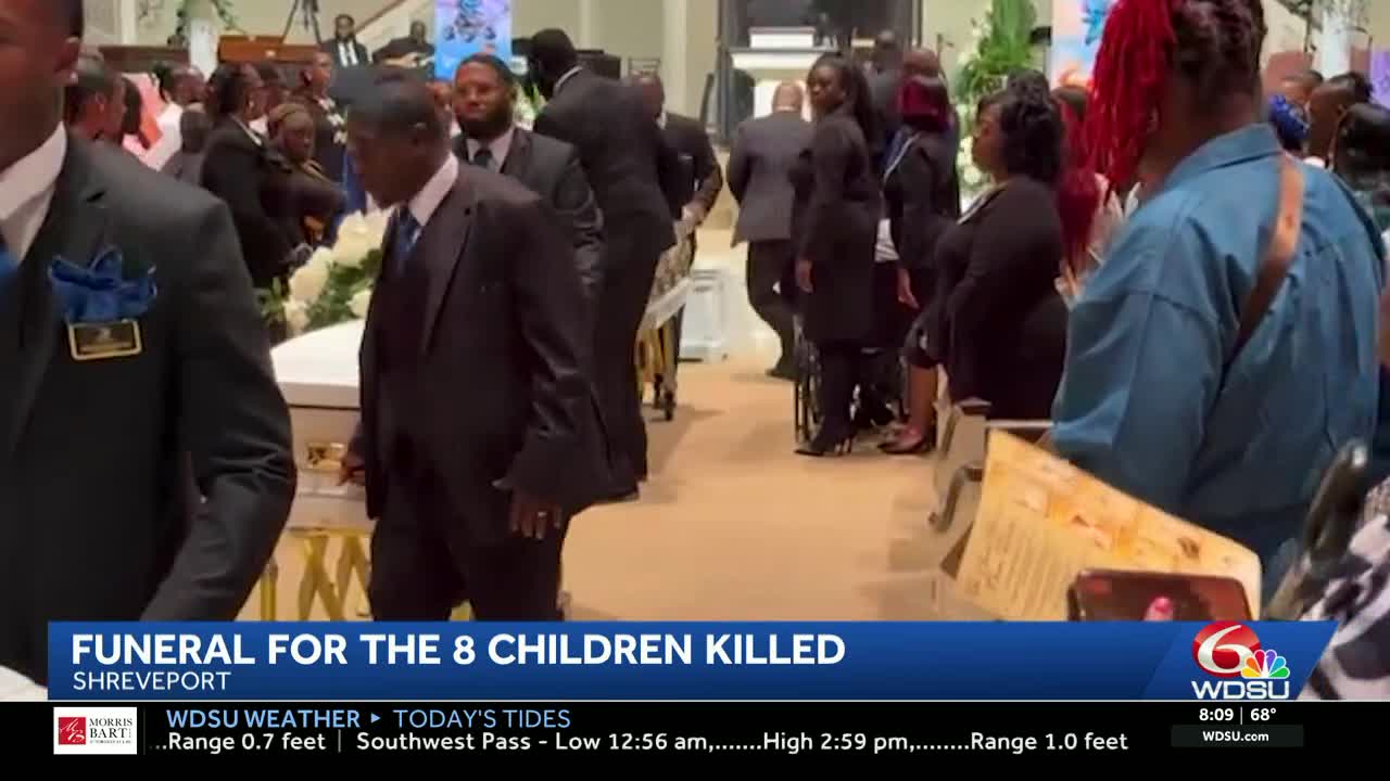 Funeral held for the 8 children killed in Shreveport mass shooting