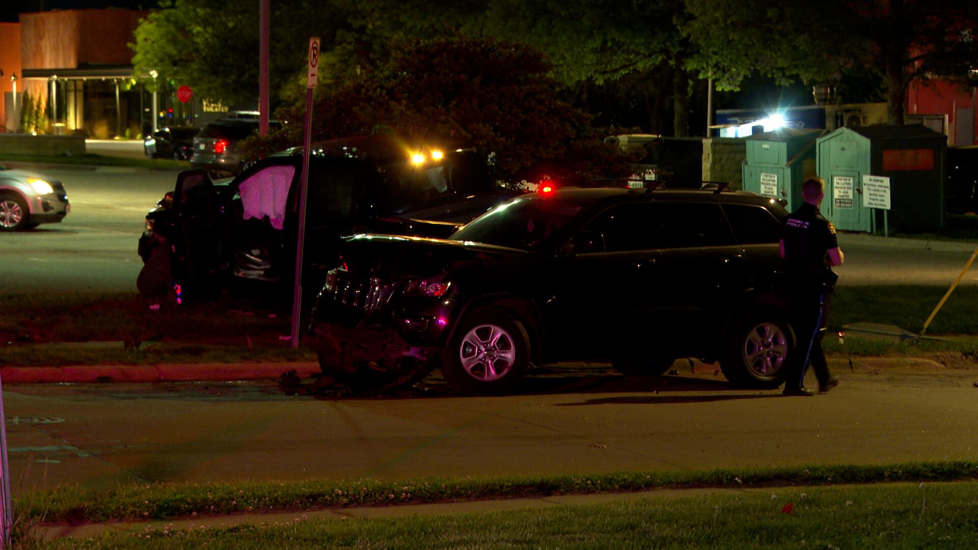 One hospitalized after overnight crash in North Omaha