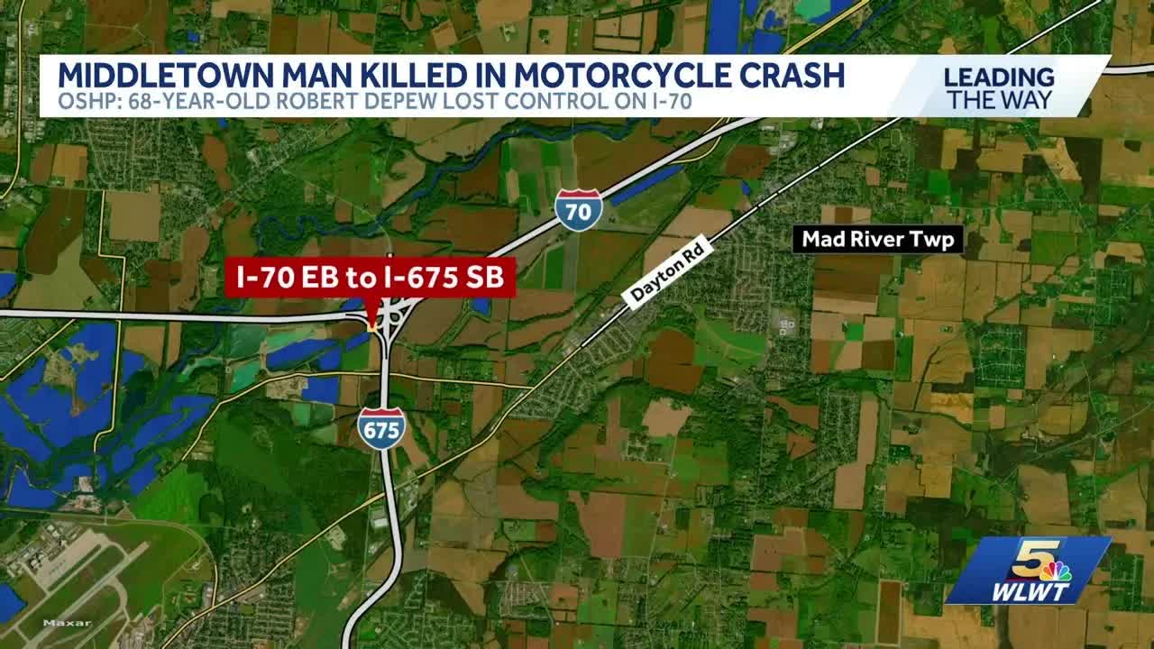 Middletown man dies in motorcycle crash near Dayton