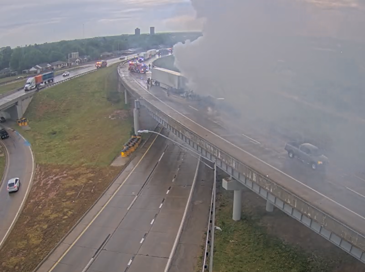 Lanes reopen after fiery crash along Interstate 44 in northwest ...