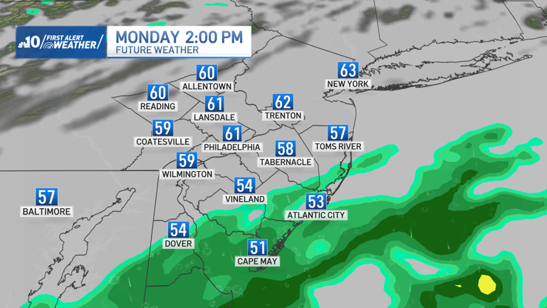 Some early storms possible tonight ahead of cloudy and chilly Monday
