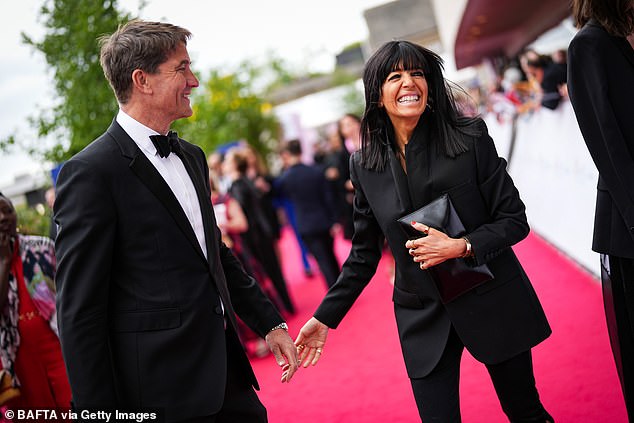 Claudia Winkleman makes rare appearance with her husband after a chaotic  dash to TV BAFTAs