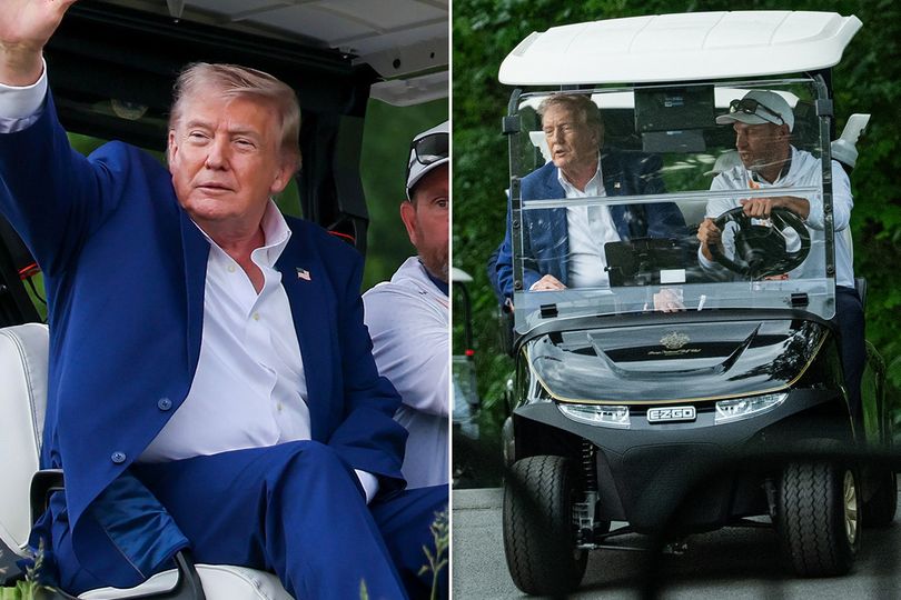 Fears Trump is in so much pain he can't even drive his golf cart after ...