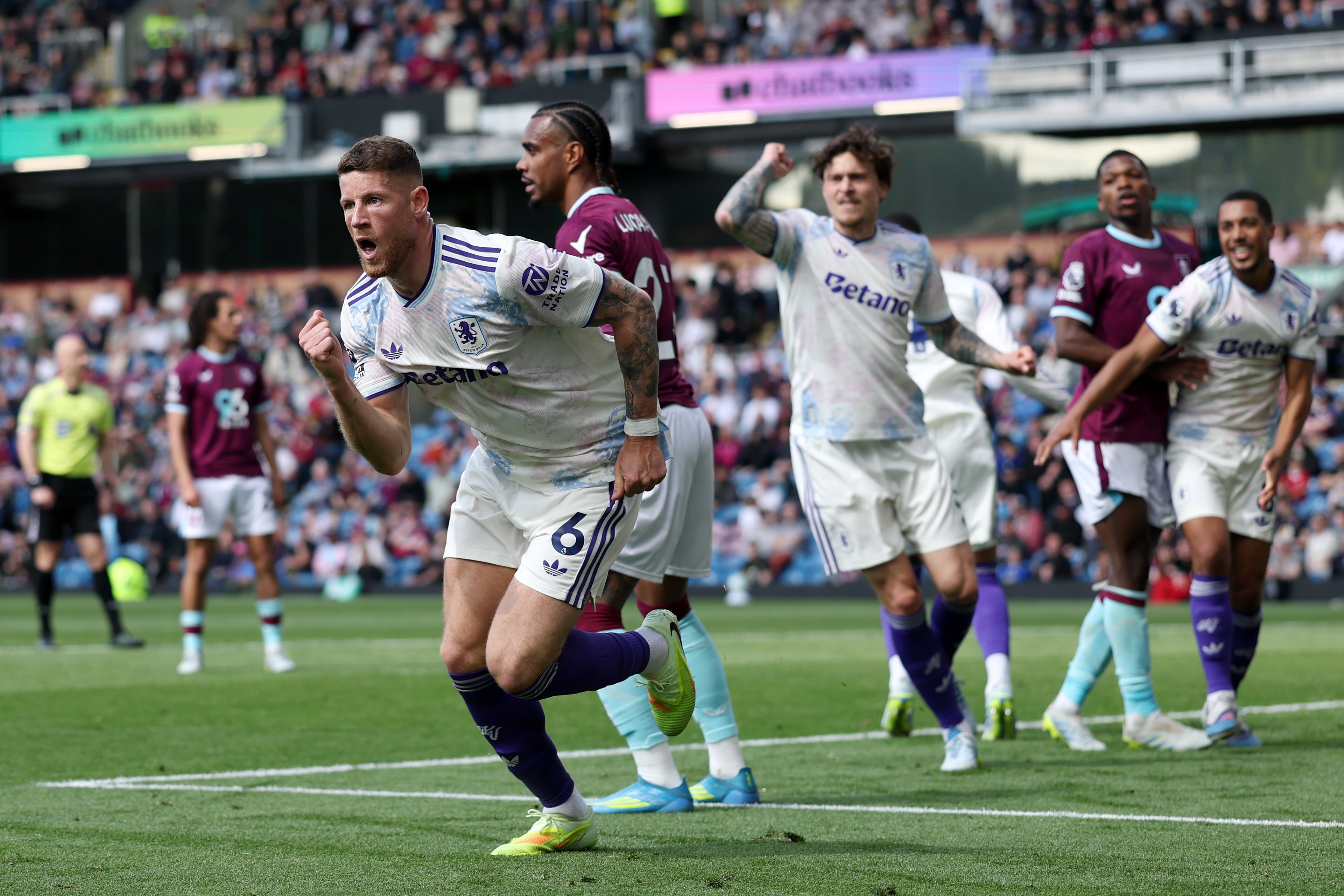Ross Barkley helped ensure Aston Villa left Turf Moor with a point (Getty)