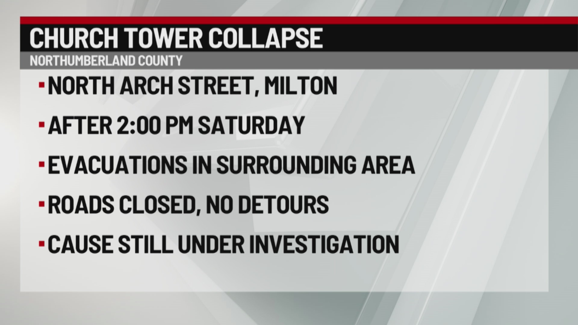 Detour in place after partical bell tower collapse | 28/22 News