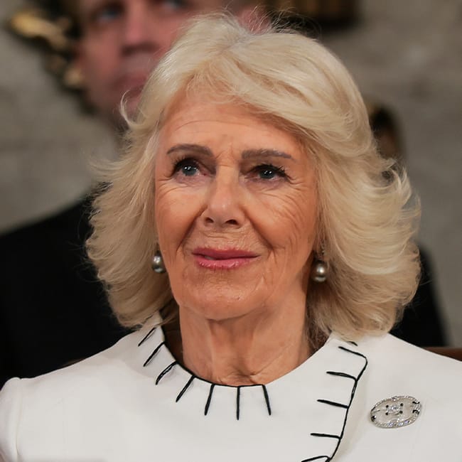 Queen Camilla was seen carrying Princess Diana's iconic Lady Dior bag