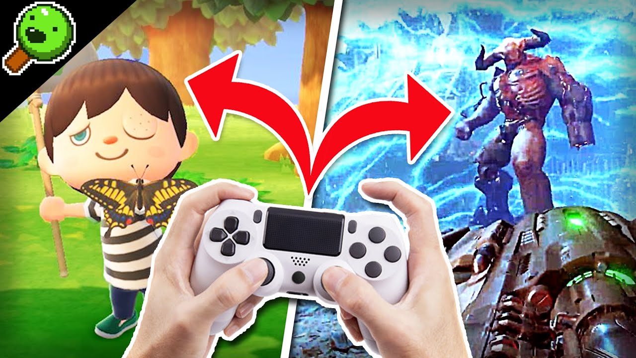 Animal Crossing and DOOM, but with 1 controller