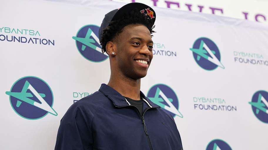 AJ Dybantsa's reaction to the Wizards winning the NBA draft lottery is ...