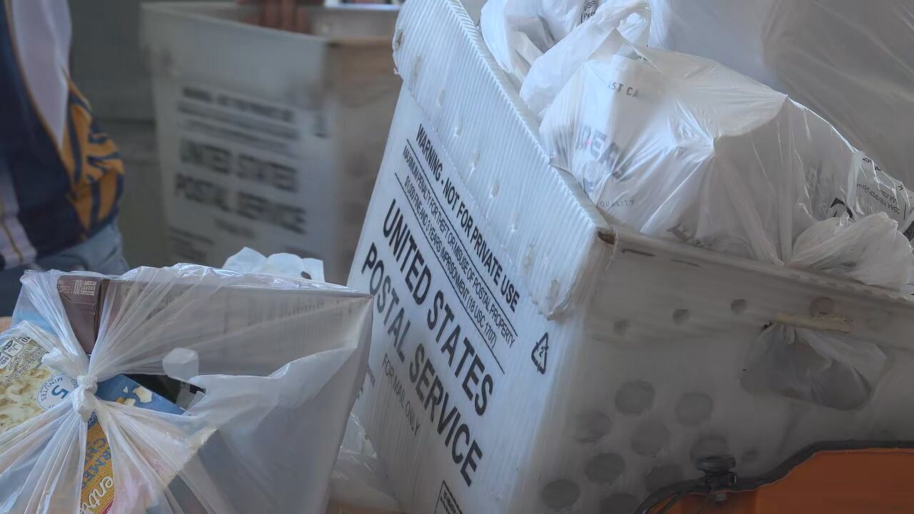 Letter carriers collect food donations in Lawton