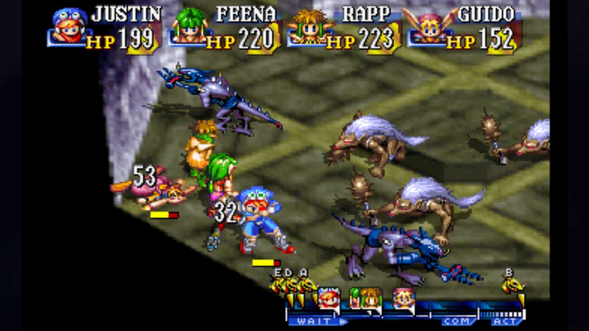 Grandia Gameplay Fight