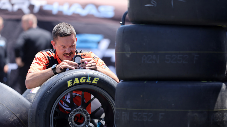 What happens to used NASCAR tires after a race?