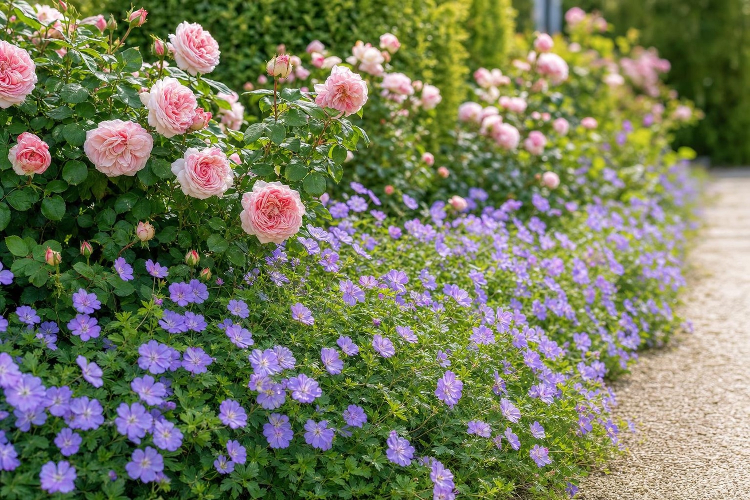 Rosiers et géranium vivace : le duo des paysagistes qui remplace la ...